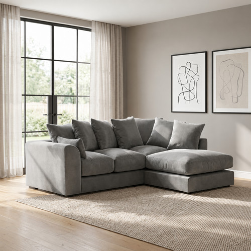 Plush velvet lshape - velvet,