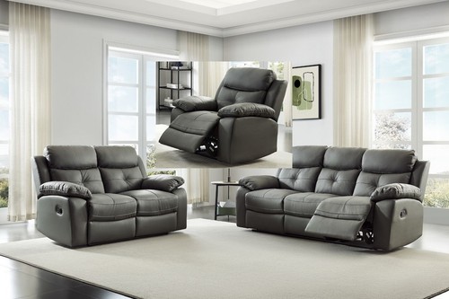 Dark grey leather - grey, 3