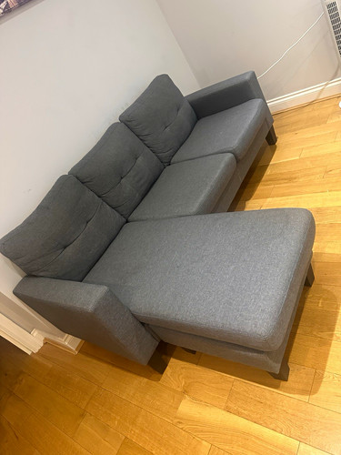 Grey linen seater - linen,