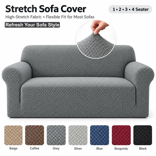 Stretch sofa cover 3 4 - 1,