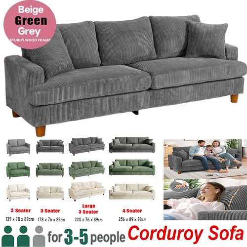 Corduroy sofa seater modern - sofa, 3