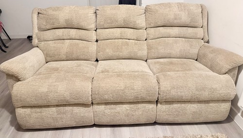 Plush beige fabric piece - plush, 3-piece