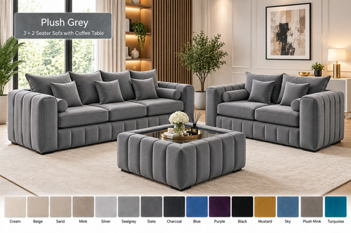 Luxury plush velvet sofa 4 - plush, 2