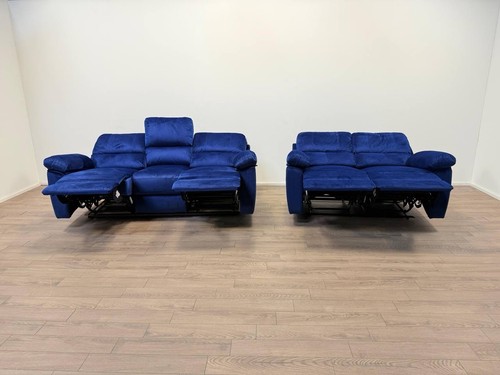 Toby navy velvet seater - velvet, and