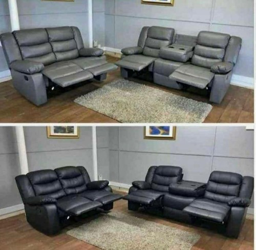 Roma leather recliner sofa set - leather,