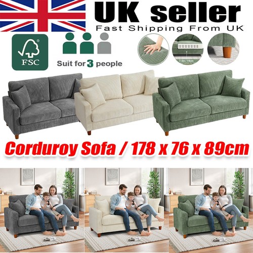 Seater corduroy sofa - seater,