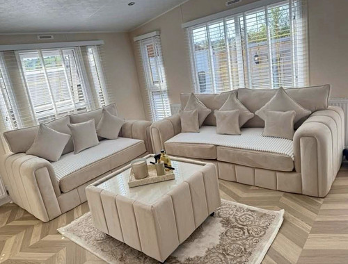 Cream plush piece sofa suite - 2-piece,