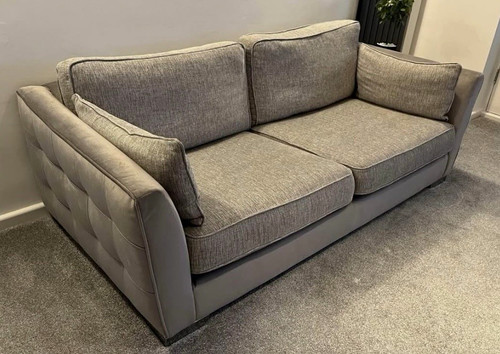 Dfs fabric sofa grey - sofa,, 3