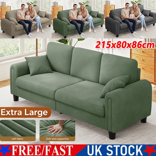 Waffle fabric sofa seater - waffle, 3
