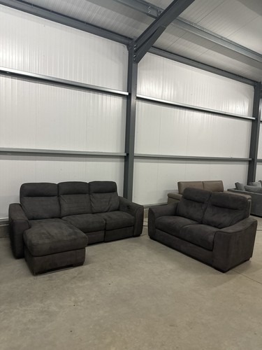 Grey seater recliner shape - recliner, l