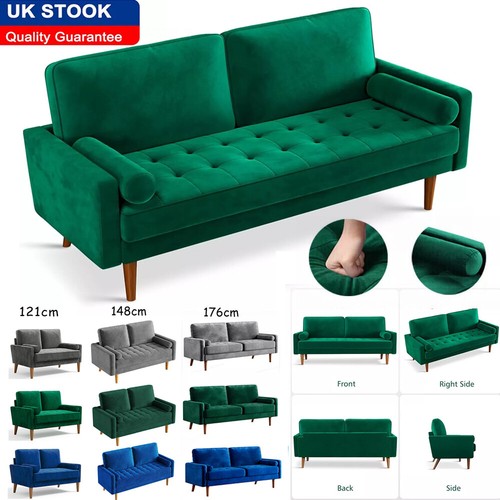 Velvet sofa seater - velvet, 3