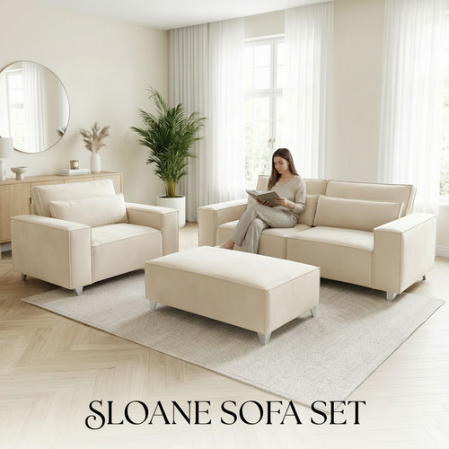 Sloane velvet sofa - 3+2, seater