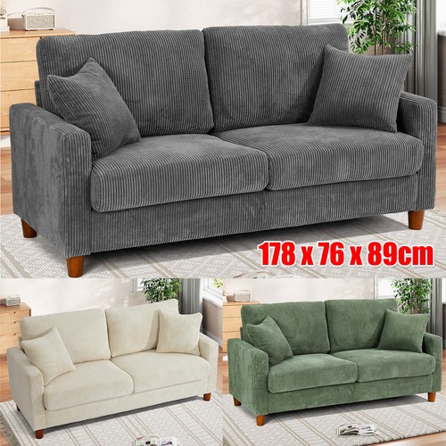 Seater corduroy sofa - seater, large