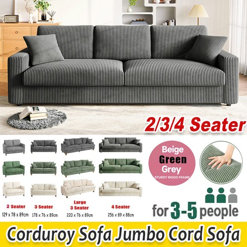 Seater corduroy sofa - 3,