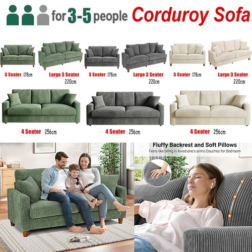 Seater corduroy sofa - corduroy,