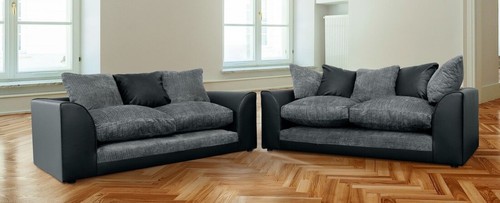 Fabric sofa seater - 2, black