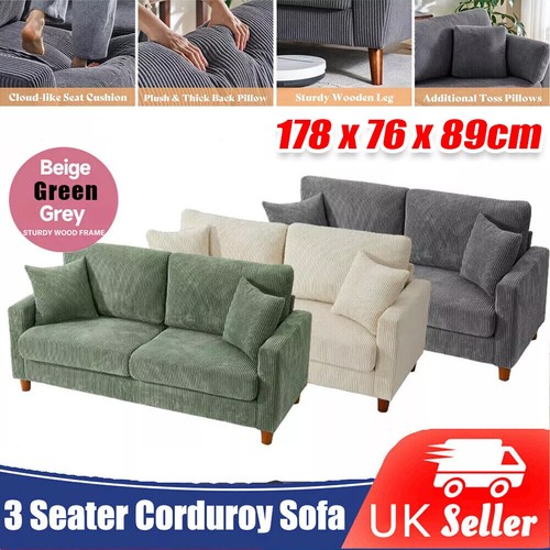 Seater corduroy sofa - seater, jumbo