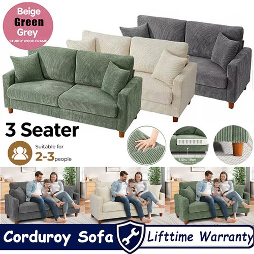 Seater corduroy sofa 178cm - 3,