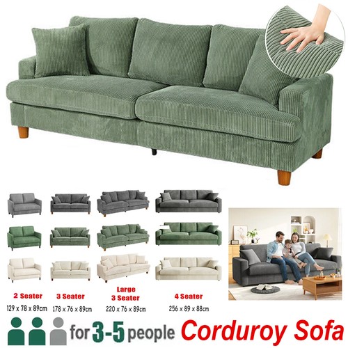 Seater corduroy sofa - seater,
