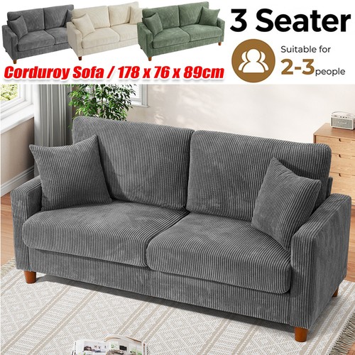 Corduroy sofa seater modern - sofa,