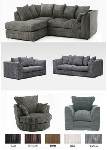 Jumbo cord sofa left hand - jumbo, 2