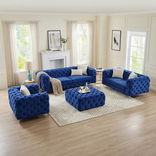 Monaco chesterfield sofa - monaco, 3+2