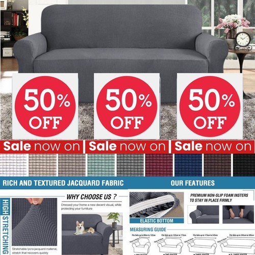 Premium elastic stretch sofa - elastic,