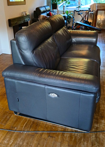 Black italian leather - black,