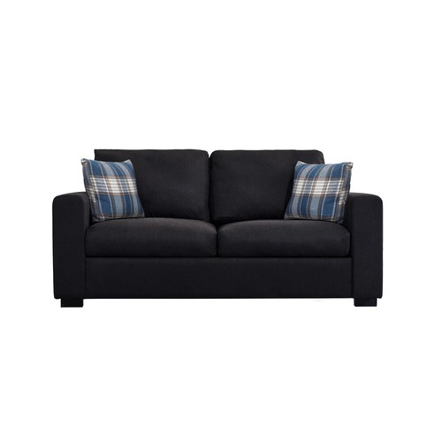 Seater black linen fabric - 3,