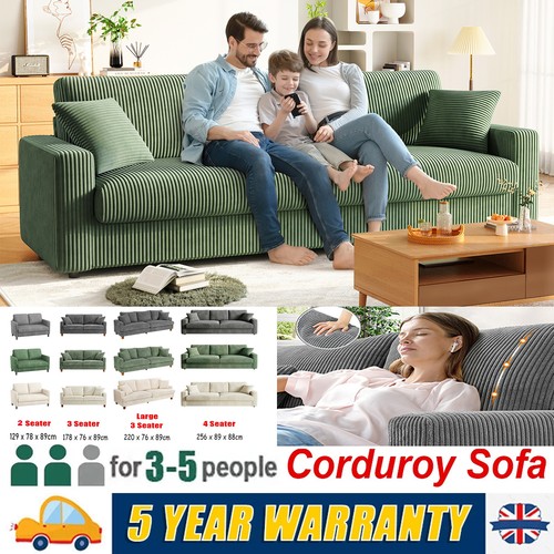 Corduroy sofa seater - sofa, modern