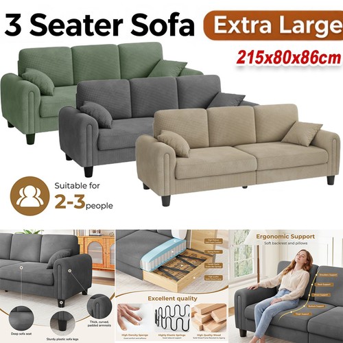 Modern waffle fabric sofa - fabric,