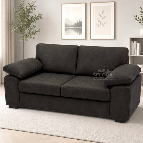 Amalfi suede leather sofa - leather, set